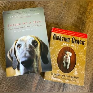 Two Dog books. Inside of a dog and Amazing Grace-A dogs Tale.